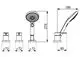 Technische Zeichnung eines HANSADESIGNO Style Einhebelmischers. Darstellung des Mischers mit Abmessungen und Details zur Installation in Wanne oder Dusche.
